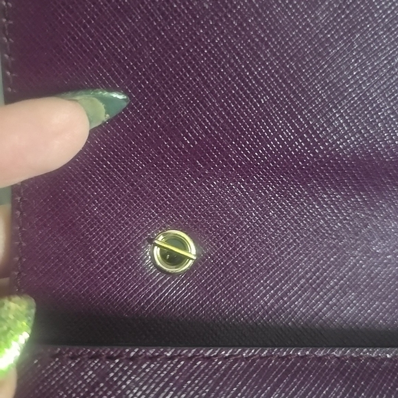 Salvatore Ferregamo Vera Bow Purple Leather Chain Crossbody (VERY GOOD)(COA)💜✨️ - Picture 11 of 14